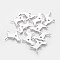 Non-Tarnish 201 Stainless Steel Puppy Pendants, Silhouette Charms, Dog with Heart, Stainless Steel Color, 16x20x1.1mm, Hole: 1.5mm
