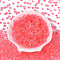 Transparent Inside Colours Glass Seed Beads, Cube, Salmon, 3.8~4x3.6~4x3.6~4mm, Hole: 1.4~1.5mm, about 4090pcs/pound