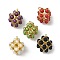 ABS Imitation Pearl Pendants, Square, with Golden Brass Finding, Ion Plating(IP), Long-Lasting Plated, Lead Free & Cadmium Free, Mixed Color, 16.5x12.5x13mm, Hole: 1mm