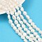 Natural Cultured Freshwater Pearl Beads Strands, Two Sides Polished, Grade 3A, Seashell Color, 8~9mm, Hole: 0.8mm, about 33~37pcs/strand, 13.90~14.25''(35.3~36.2cm)