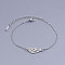 Tarnish Resistant 201 Stainless Steel Link Bracelets, with Lobster Claw Clasps, Wing, Stainless Steel Color, 6-3/4 inch(17~17.2cm)