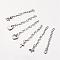 Tarnish Resistant 304 Stainless Steel Heart Link Chain Extender, Stainless Steel Color, 52~61x3.5mm