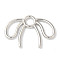 Rack Plating Alloy Pendants, Cadmium Free & Nickel Free & Lead Free, Bowknot, Platinum, 23.5x33x2mm, Hole: 5mm