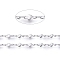 Tarnish Resistant 304 Stainless Steel Link Chains, with Spool, Soldered, Heart, Stainless Steel Color, Oval Link: 3.5x2x0.3mm, Heart: 8.5x4x1.5mm, about 16.4 Feet(5m)/roll