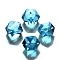 K9 Glass, Imitation Austrian Crystal Beads, Grade AAA, Faceted, Cornerless Cube Beads, Deep Sky Blue, 7.5x7.5x7.5mm, Hole: 0.9~1mm