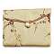 Chinese Style Floral Cloth Jewelry Storage Pouches, with Plastic Button, Rectangle Jewelry Gift Case for Bracelets, Earrings, Rings, Random Pattern, Pale Goldenrod, 8x10x0.3~0.7cm