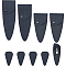 BENECREAT 8Pcs PU Leather Shear Tip Protective Covers, 4 Sizes Black Sheath Safety Leather Sewing Shear Cover Protector for Storing Shears Needles
