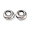 Non-Tarnish 201 Stainless Steel Beads, Round Ring, Stainless Steel Color, 9x3mm, Hole: 4mm