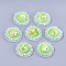 Foam Cabochons, with Sequins/Paillette, Non-Woven Fabric and Organza, Hat, Lawn Green, 45~47x15~17mm, about 100pcs/bag