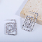 Spiral Rectangle Brass Stud Earrings, Platinum, 42.3x23.5mm