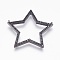 Brass Pendants, with Cubic Zirconia, Lead Free & Cadmium Free & Nickel Free, Long-Lasting Plated, Star, Black, Gunmetal, 31.5x32x2mm, Hole: 1mm