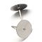 Tarnish Resistant 304 Stainless Steel Stud Earring Findings, Flat Round, Stainless Steel Color, 10mm, Pin: 0.8mm
