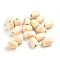 Lead Free Natural Wood Beads, Oval, Nice for Children's Day Gift Making, Dyed, Wheat, Size: about 8mm wide, 12mm long, hole: 3mm