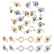 SUNNYCLUE 1 Box 20 Sets 2 Colors 15mm Snap Button Clasp Stainless Steel Snap Clasps Fastener Clasp Socket Snap Clasps Jewelry Clasps for Making Necklaces Bracelets Women DIY Crafts Silver Gold