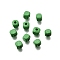 Spray Painted Wooden Beads, Square, Lime Green, 6x6x6mm, Hole: 1.6~2mm