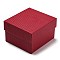 Cardboard Bracelet Boxes, with Pillow Inside, Rectangle, Cerise, 8.2x8.9x5.4cm