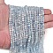 Natural Aquamarine Beads Strands, Faceted, Cube, 4x4x4mm, Hole: 0.6mm, about 95pcs/strand, 15.51 inch(39.4cm)