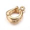 Brass Cubic Zirconia Enhancer Shortener Bails, Hinged Pendant Bails, with Loop, Golden, 10.5x7x3mm, Hole: 1mm