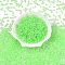 6/0 Inside Colours Transparent Glass Seed Beads, Teardrop, Top Drilled, Pale Green, 4~4.5x4x3mm, Hole: 1~1.2mm, about 100pcs/10g