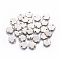 Tarnish Resistant 201 Stainless Steel Charms, Flower, Stainless Steel Color, 10x10x1mm, Hole: 1.6mm