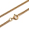 304 Stainless Steel Curb Chain Necklaces, with Spring Ring Clasps, Golden, 17.05 inch(43.3cm), 2mm