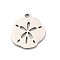 Non-Tarnish 201 Stainless Steel Charms, Laser Cut, Flower Charm, Stainless Steel Color, 13x12x1mm, Hole: 1.5mm