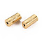 304 Stainless Steel Beads, Column with Heart, Real 14K Gold Plated, 12x6mm, Hole: 1.8mm