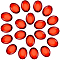 GORGECRAFT 20Pcs Oval Acrylic Rhinestones Cabochons Flat Back Gem Stones Red Gems Plastic Jewels Embellishments for Dress Accessories Jewelry Making Costume Decoration Cosplay Arts DIY Crafts 40x30mm