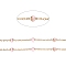 Ion Plating(IP) Stainless Steel Satellite Chains, with Enamel Beads and Spool, Soldered, Long-Lasting Plated, Flat Round, Golden, Pearl Pink, 1.5x1.2x0.3mm, about 32.8 Feet(10m)/roll