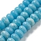 Synthetic Imperial Jasper Dyed Beads Strands, Rondelle, Light Sky Blue, 8~8.5x5~5.5mm, Hole: 1.2mm, about 76~77pcs/strand, 15.20''~15.47