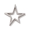 Non-Tarnish 304 Stainless Steel Linking Rings, Mirror Finish, Star, Stainless Steel Color, 14.5x14.5x1.3mm, Inner Diameter: 9x9.5mm