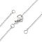 1.5MM Brass Cable Chain Necklace Making, with 304 Stainless Steel Lobster Clasps, Lead Free & Cadmium Free, Long-Lasting Plated, Rack Plating, Platinum, 15.75 inch(40cm)