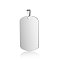 Anti-Tarnish 304 Stainless Steel Pendants, Manual Polishing, Rectangle Charm, Stamping Blank Tag, Stainless Steel Color, 50x28x2mm, Hole: 4x7mm