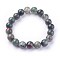 Natural African Bloodstone Stretch Bracelets, Round, 2-1/4 inch~2-3/8 inch(5.7~6cm), Beads: 10~10.5mm