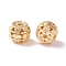 Brass Hollow Beads, Barrel, Cadmium Free & Nickel Free & Lead Free, Golden, 9.5x8mm, Hole: 1.4mm
