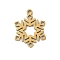 Christmas 201 Stainless Steel Pendants, Snowflake Charm, Laser Cut, Ion Plating(IP), Real 18K Gold Plated, 18x14x1mm, Hole: 1.5mm