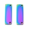 Ion Plating(IP) 304 Stainless Steel Links Connectors, Manual Polishing, Rectangle, Rainbow Color, 15x5x1.5mm, Hole: 1.2mm