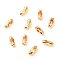 Brass Ball Chain Connectors, Real 18K Gold Plated, 9x3.5mm, Hole: 1.2mm