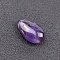 Natural Amethyst Pendants, Teadrop Charms, 25x15~18x7~8mm, Hole: 1.2mm