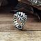 Retro Alloy Adjustable Cuff Rings, Skeleton, Antique Silver, Inner Diameter: 16~19mm