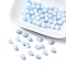 Two Tone Opaque Baking Painted Glass Beads Strands, Round, Cornflower Blue, 8x7mm, Hole: 1.2mm, about 100~102pcs/strand, 29.53~30.12 inch(75~76.5cm)