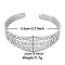 Non-Tarnish Elegant and Stylish Design Hollow Flower 304 Stainless Steel Cuff Bangles for Women
