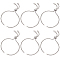 8Pcs Adjustable 304 Stainless Steel Slider Bracelets Making, Bolo Bracelets, Fit for Connector Charms, Stainless Steel Color, Single Chain Length: about 11cm