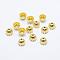 Brass Bead Caps, Real 18K Gold Plated, Cadmium Free & Nickel Free & Lead Free, Golden, 9x6mm, Hole: 1.5mm