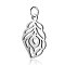 Tarnish Resistant 304 Stainless Steel Pendants, Feather, Stainless Steel Color, 17.5x10.5x1mm, Hole: 2.5mm