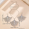 Phoenix Tail Alloy Pendant Necklaces & Dangle Earrings Sets, Platinum, 400mm