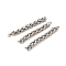 202 Stainless Steel Chain Extender, Stainless Steel Color, 53x6mm, Inner Diameter: 3mm