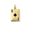 Rack Plating Brass Pendants, with Cubic Zirconia and Enamel, Rectangle with Playing Card Charm, Long-Lasting Plated, Lead Free & Cadmium Free, Real 18K Gold Plated, 19.5x10.5x3.5mm, Hole: 4x2.5mm