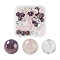 45Pcs 3 Style Natural & Synthetic Gemstone Beads, Round, Mixed Color, 8mm, Hole: 1mm, 15pcs/style