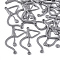 Spray Painted Alloy Links connectors, Dark Gray, 34x24x2.5mm, Hole: 1.4mm